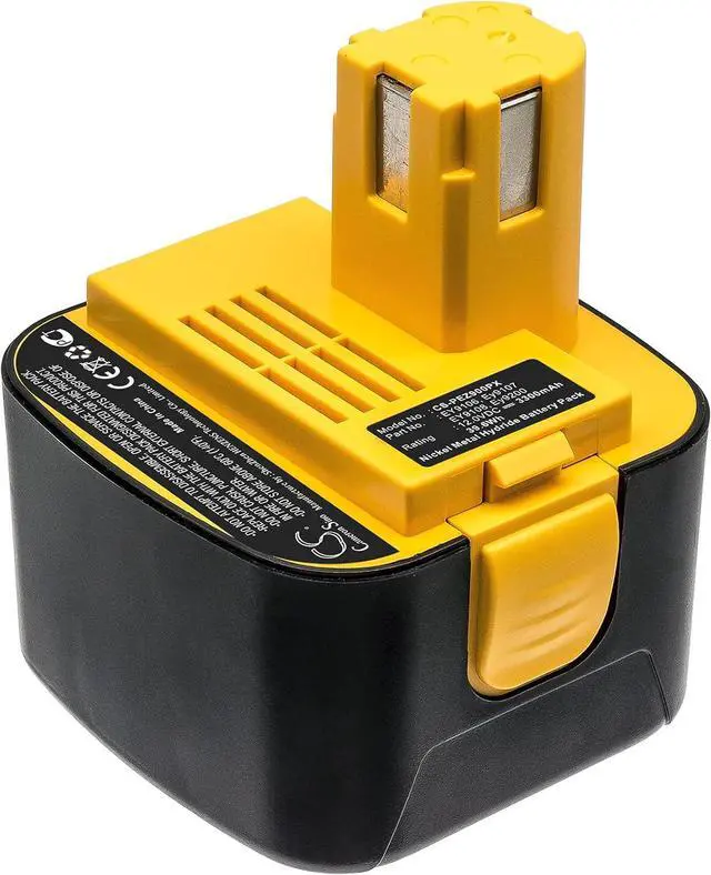 Alt view image 2 of 3 - SPANN Battery Replacement for Panasonic EY3790, EY3790B, EY3794B, EY6000, EY6100, EY6100FQKW, Part No: EY9107, EY9108, EY9200, EY9200B, PA-1204, PA1204N, PA-1204N 12.0V