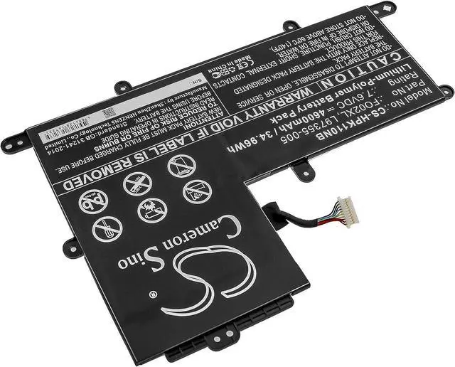 Alt view image 2 of 5 - HongQJY New Replacement Battery for Chromebook 11A, CHROMEBOOK 11A-NA0500NA, CHROMEBOOK 11A-NA0XXX (4600mAh) FO02XL, L97353-2D1, L97355-005, TPN-DB0A
