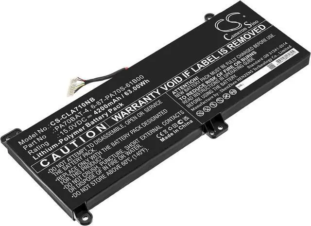 Main image of HongQJY New Replacement Battery for G97E, Kingbook G97E, Kingbook G99E (4200mAh) 6-87-PA70S-61B00, PA70BAT-4