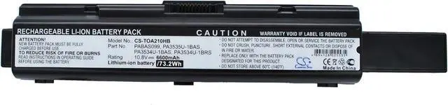 Alt view image 5 of 5 - HongQJY New Replacement Battery for Dynabook AX/52, Satellite Pro L500-1D3, Satellite Pro