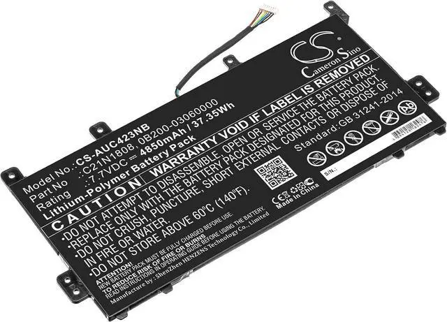 Main image of HongQJY New Replacement Battery for C423, C423NA-BV0028, C523NA-A20007, Chromebook C423NA-DH02, chromebook-c523na-a20117 (4850mAh) 0B200-03060000, 0B200-03130000, C21N1808