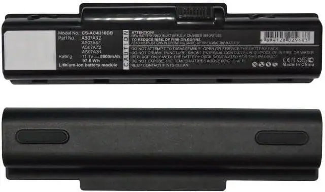 Alt view image 3 of 3 - Replacement Battery for eMachines D525,D725,8800mAh