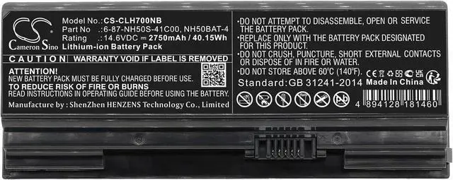 Alt view image 5 of 5 - ELMEKO Replacement for Battery Compatible Sager NP7853, NP7853(NH58EDQ), NP7856, NP7856(NH58RDQ), NP7876, NP7876(NH70RDQ) (2750mAh/14.6V)