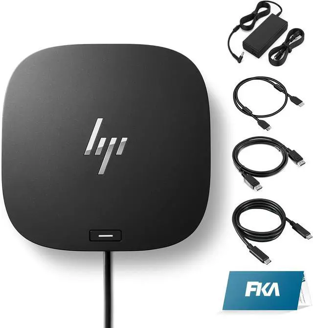 Main image of HP Docking Station for Laptop Dual Monitor and Charging Bundle - HP USB-C G5 Dock with 120W AC Adapter, HDMI & DP Cable & USB-C Cable