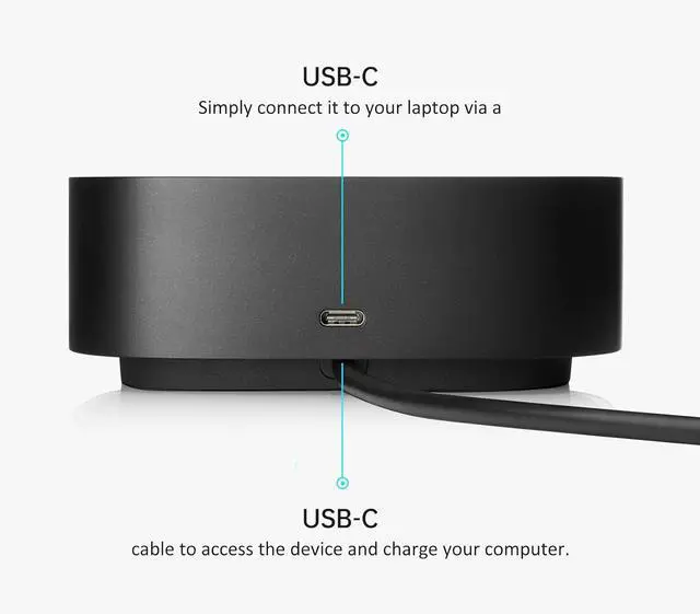 Alt view image 3 of 7 - HP Docking Station for Laptop Dual Monitor and Charging Bundle - HP USB-C G5 Dock with 120W AC Adapter, HDMI & DP Cable & USB-C Cable