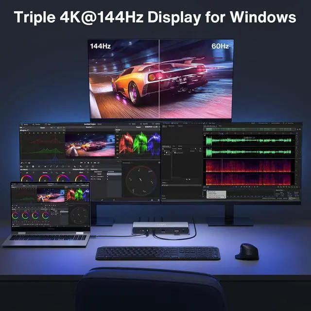 Alt view image 5 of 7 - iVANKY Thunderbolt 5 Dock FusionDock Pro 3 Docking Station 11-in-1 Hub Single 8K, Dual 6K@60Hz for MacBook M1/M2/M3/M4 Pro/Max, Triple Display for Windows TB5/4, 180W Power, 120Gbps, 2.5GbE