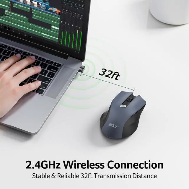 Alt view image 2 of 7 - acer Wireless Mouse OMR266 Bundle with USB C Hub with 4K HDMI