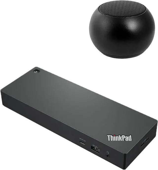 Main image of Lenovo ThinkPad Thunderbolt 4 Workstation Dock 230W 4K Support, HDMI, USB-C, DisplayPort, Bundled with Bluetooth Mini U Speaker with Built-in Mic, 4 Hour Playback
