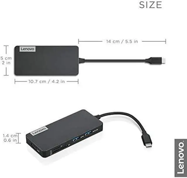 Alt view image 3 of 5 - Lenovo USB-C 7-in-1 Hub