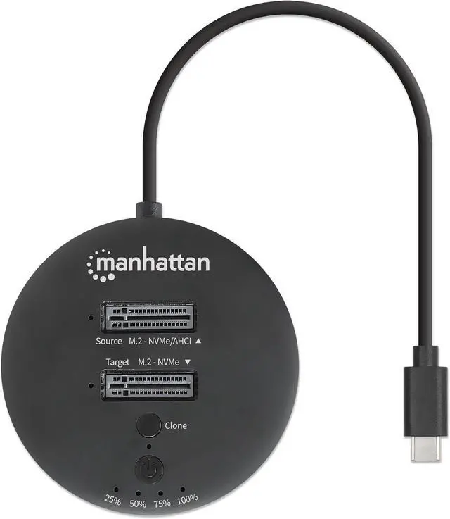Alt view image 5 of 7 - Dual-Bay M.2 NVMe Clone SSD Docking Station
