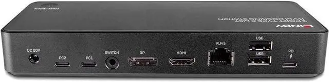 Alt view image 3 of 5 - Lindy 2 Port Type C MST KVM Docking Station