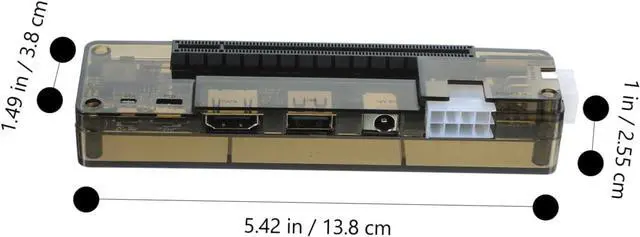 Alt view image 2 of 7 - Gadpiparty External Laptop Graphics Card for Easy Graphics Expansion Supports -e Interface Power Output Compatible Multiple Systems Random Style
