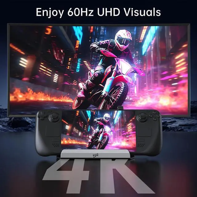 Alt view image 6 of 7 - Legion Go/ROG Ally/Steam Deck Dock - 11-in-1 Docking Station Dual Cool Fans Steam, 4K@60Hz, 6 USB Ports, VGA, DP, 100W PD Charging, Gigabit Ethernet Fit for Steam Deck
