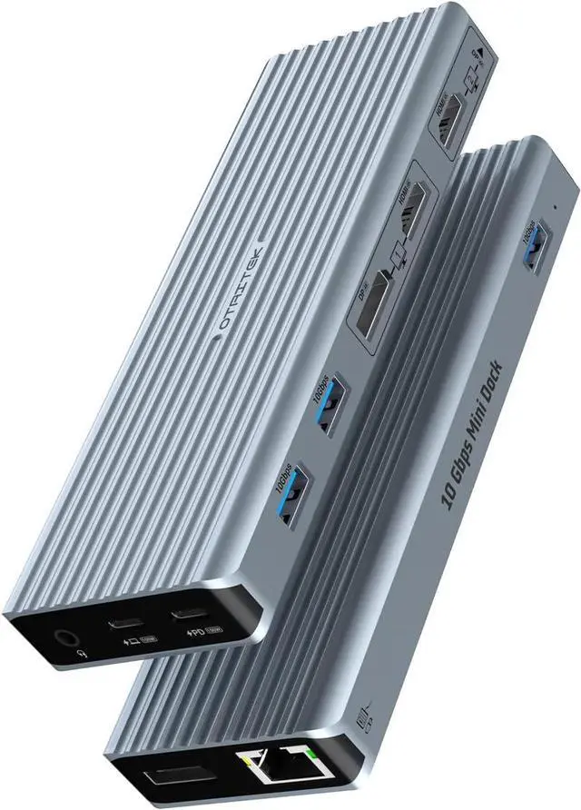 Main image of 11 in 1 Docking Station, OTAITEK USB C HUB Dual 4K@60Hz Video Outputs Dual Monitor,(3 USB 3.2 10 Gb/s, 2 HDMI, 2 DP, 100W PD, Gigabit Ethernet & Audio) for Laptop