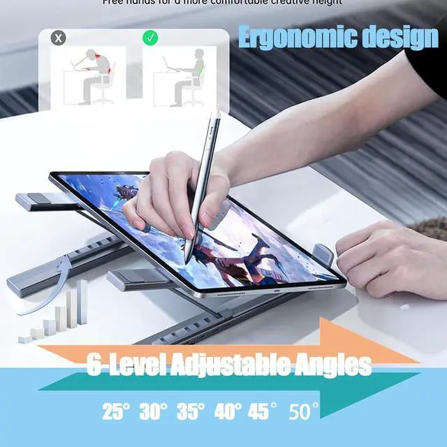 Alt view image 3 of 7 - Civilizek 8-in-1 USB-C Laptop Stand, Miraclew Laptop Stand, 2025 New Upgraded Laptops Stands Docking Station, with 4k HDMI, 2 USB 3.0, Pd 100w, Universal for Home, Corporate Desks, and Cafés (8 in 1)