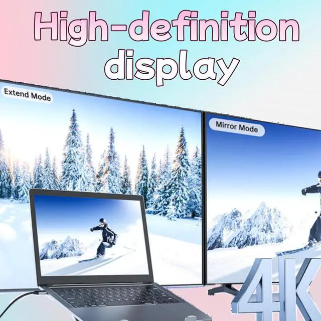 Alt view image 6 of 7 - 8-in-1 USB-C Laptop Stand, 2025 New Upgraded Laptop Stand Docking Station,Portable All-in-One 8-Port,Type C Hubs Adapter with 4K HDMI, 2 USB 3.0,Pd 100w, Plug and Play for Office,School,Home (8-in-1)