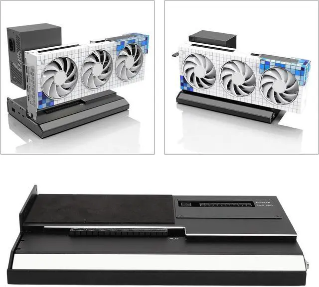 Alt view image 7 of 7 - External GPU Dock Station, USB4.0 40Gbps GPU Enclosure, Support ATX SFX Standard Power Supplies, TB RJ45 M.2 NVMe Interface Graphics Dock Station, PCIe x16 Compatible