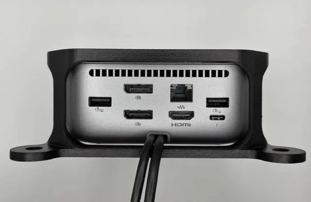 Alt view image 3 of 7 - Under-Desk Mounting Bracket Compatible with HP Thunderbolt G6 Docking Station, Black, 6.25 x 6 x 2.25 inches