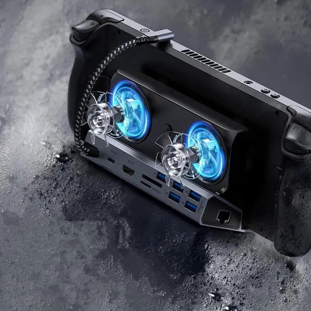 Alt view image 6 of 7 - Multifunction Docking Station Charging Dock with Cooling Fan HDMI for Steam Deck