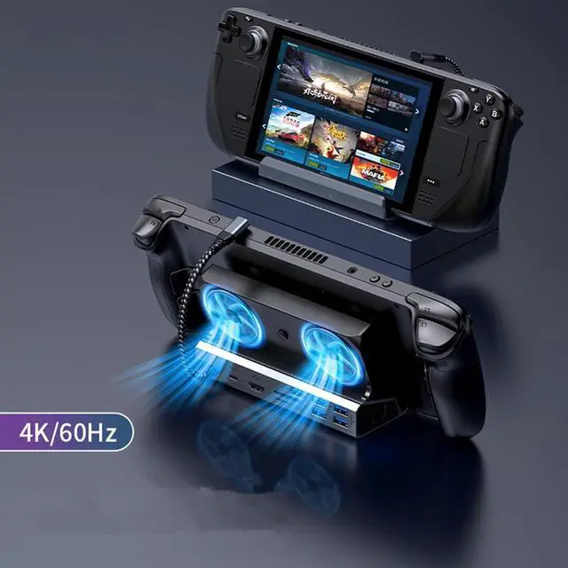 Alt view image 3 of 7 - Multifunction Docking Station Charging Dock with Cooling Fan HDMI for Steam Deck