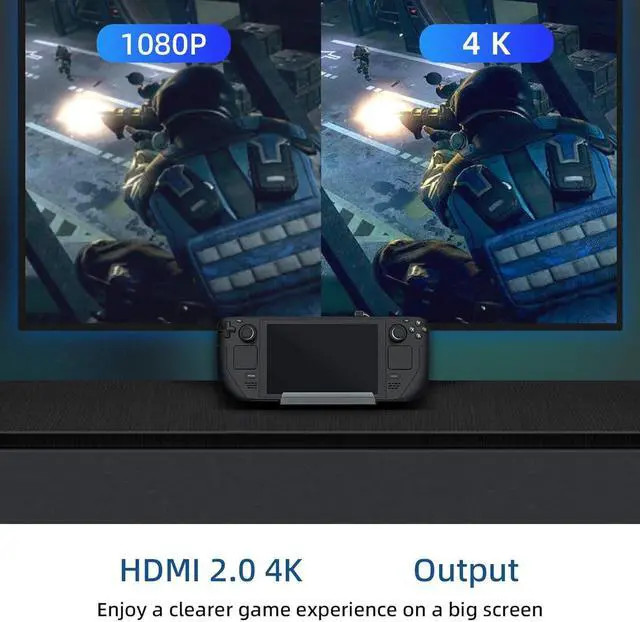 Alt view image 4 of 7 - Multifunction Docking Station Charging Dock with Cooling Fan HDMI for Steam Deck