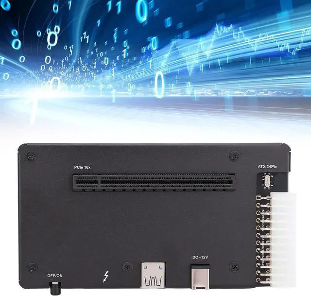 Alt view image 2 of 7 - Zunate External GPU Fit for Thunderbolt 4, USB4.0 External GPU Dock with PCIE 16X Slot,1m Cable, EGPU Enclosure for Laptop Handheld Gaming