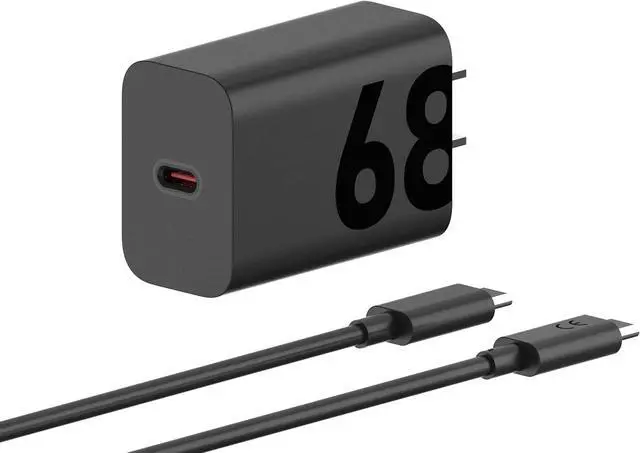 Main image of TurboPower 68W USB-C Wall Charger + 3.3ft 6.5 Amp E-Marked Cable GaN Tech Fastest for Moto G Stylus (2025) Edge+ (Plus) 2022/2023 Edge 2023/2024 Razr+ (Plus) 2024 PD Devices