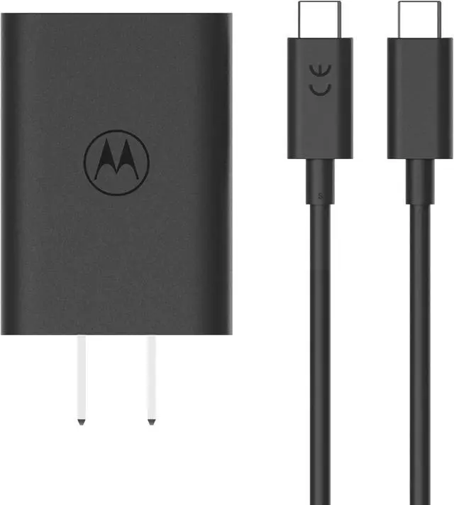 Alt view image 7 of 7 - TurboPower 68W USB-C Wall Charger + 3.3ft 6.5 Amp E-Marked Cable GaN Tech Fastest for Moto G Stylus (2025) Edge+ (Plus) 2022/2023 Edge 2023/2024 Razr+ (Plus) 2024 PD Devices