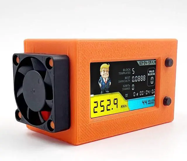 Main image of NerdMiner V2 Ultra 78KH/S T Display S3 Bitcoin Miner with Low Power Consumption Crypto Nerdminer with Fan Lucky Miner Win 6.25 BTC (Orange)