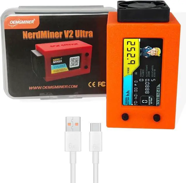 Main image of NerdMiner V2 Ultra 250KH/S Donald Trump Edition - Low Power, Fan-Cooled BTC Miner with T Display S3, Lucky Solo Lottery Mining, High Efficiency for Cryptocurrency Enthusiasts