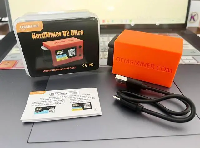 Alt view image 2 of 7 - NerdMiner V2 Ultra 78KH/S T Display S3 Bitcoin Solo Lottery with Low Power Consumption WiFi Connection, and USB-C Power Crypto Nerdminer with Fan Lucky Miner Win 6.25 BTC (Orange)