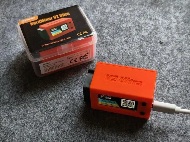 Alt view image 3 of 7 - NerdMiner V2 Ultra 78KH/S T Display S3 Bitcoin Solo Lottery with Low Power Consumption WiFi Connection, and USB-C Power Crypto Nerdminer with Fan Lucky Miner Win 6.25 BTC (Orange)