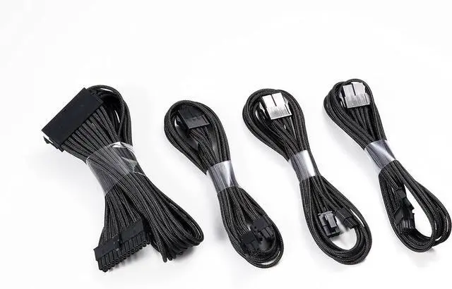 Main image of Phanteks 24 Pin/ 8pin (4+4) M/B, 8pin (6+2) PCI-E Extension Cable Kit 500mm Length, Black (PH-CB-CMBO_BK)