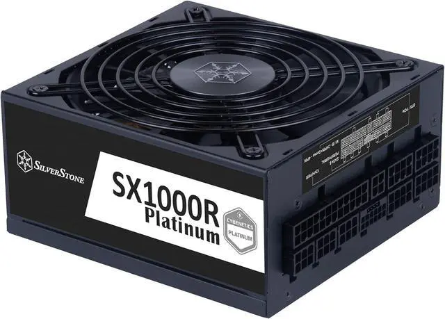 Main image of SilverStone Technology SX1000R Platinum Cybenetics Platinum 1000W SFX12V 4.0 & PCIe 5.0 Fully Modular SFX-L Power Supply, SST-SX1000R-PL
