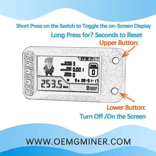 Alt view image 7 of 7 - NerdMiner V2 Pro 250KH/s T-Display S3 Bitcoin Solo Lottery Miner  Low Power Consumption, WiFi, USB-C  Trump Edition, 3.125 BTC Winning Potential  Ideal for Home Mining (Black)