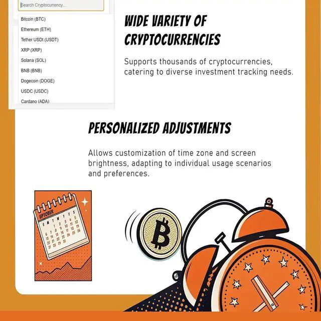 Alt view image 2 of 6 - Jingle Mining Crypto Ticker - Real-Time Bitcoin, ETH, Dogecoin, SOL, BNB, ETC, XRP Price Updates