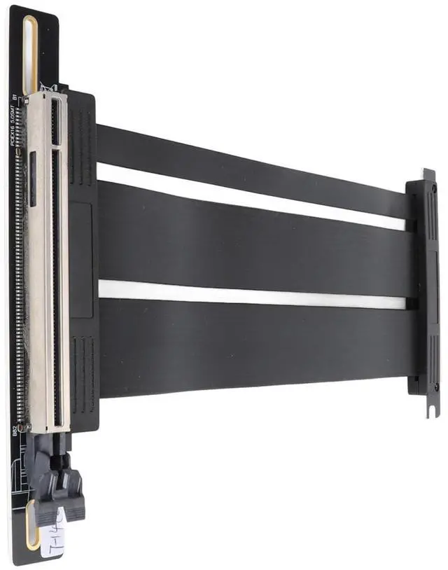 Alt view image 5 of 7 - PCIe Gen5 X16 Riser Cable for RTX 3090 3080TI High Speed Extension Cable for GPUs in ITX Chassis and Gaming Setups