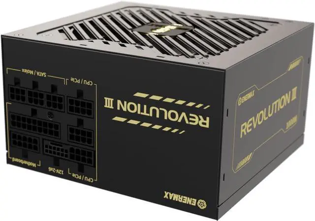 Alt view image 5 of 7 - ENERMAX Revolution III 850 Watt | fully modular ATX 3.1 power supply | PCIe 5.1 | 80 Plus Gold | whisper-quiet 120mm FDB fan | 105°C jap. capacitors | ERV850G-AHG-MAC