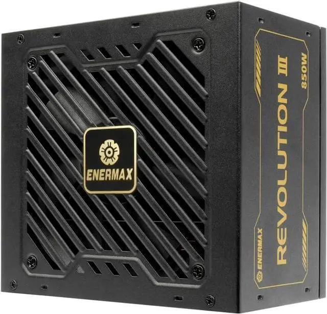 Main image of ENERMAX Revolution III 850 Watt | fully modular ATX 3.1 power supply | PCIe 5.1 | 80 Plus Gold | whisper-quiet 120mm FDB fan | 105°C jap. capacitors | ERV850G-AHG-MAC
