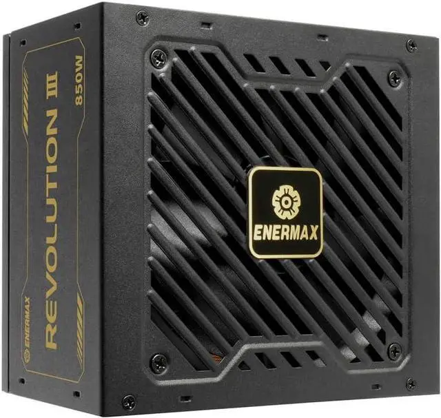 Alt view image 2 of 7 - ENERMAX Revolution III 850 Watt | fully modular ATX 3.1 power supply | PCIe 5.1 | 80 Plus Gold | whisper-quiet 120mm FDB fan | 105°C jap. capacitors | ERV850G-AHG-MAC