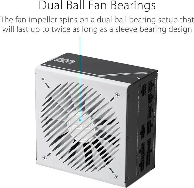 Alt view image 2 of 7 - ASUS Prime 850W Gold (850 Watt, ATX 3.0 Compatible, Fully Modular Power Supply, 80+ Gold Certified, Dual Ball Bearings, Two Color Options in One, 8-Year Warranty)