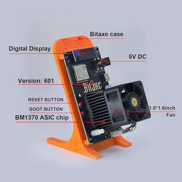 Alt view image 5 of 5 - 2025 Latest Bitaxe Gamma 601 Bitcoin Miner 1.2TH/S SHA-256 Asic Chip Low Noise Crypto Miner 2.4G WiFi 18W Bitcoins Mining Machine BTC Miner Home Use