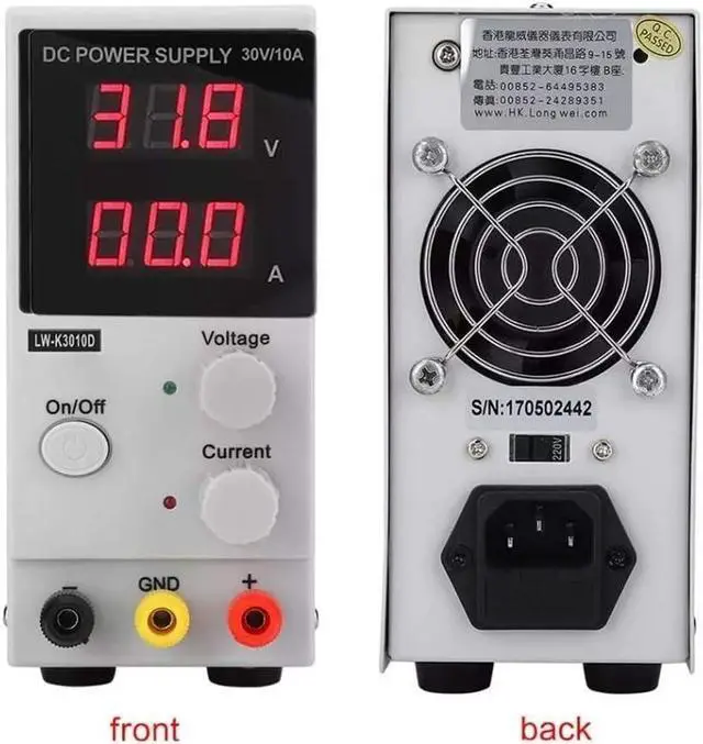 Alt view image 3 of 7 - Rookin LW-K3010D 110V/220V 30V 10A Adjustable Digital Display DC Power Supply Switching Regulated Power Supply