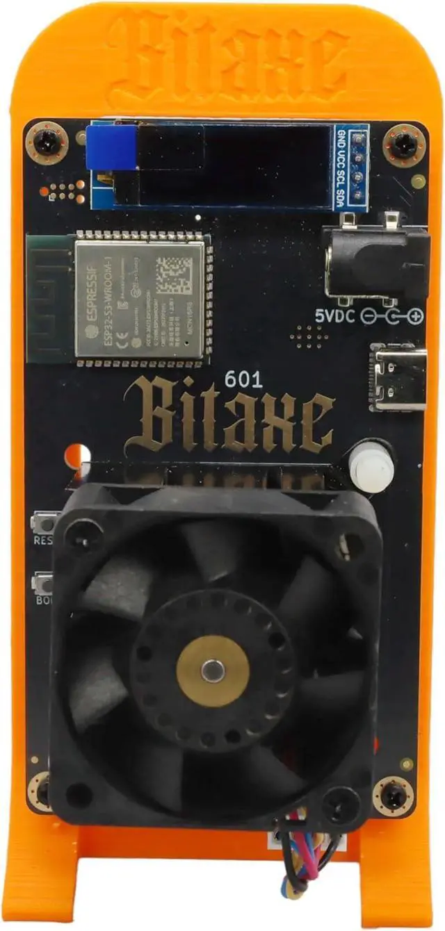 Main image of Open Source Bitcoin Miner Bitaxe Gamma 601 Solo Miner 1.2TH/S 18W BM1370 from Antminer S21 Pro Asic Bitcoin Miner with Stand and PSU