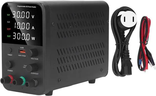 Alt view image 6 of 7 - DC Power Supply, USB Charging Interface WPS3010H Variable DC Power Supply 0-30V 0-10A 300W Integrated Temperature Control Fan for Home Appliances (US Plug AC115V)