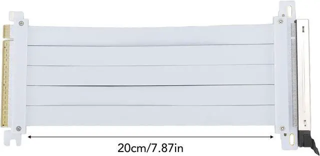 Alt view image 7 of 7 - PCIE 5.0 X16 Riser Cable, 128Gbps High Speed, 7.8inch Foldable GPU Extension Cable, GPU Extension Riser Cable Adapter Compatible with 4.0 3.0 2.0 1.0 (20cm)