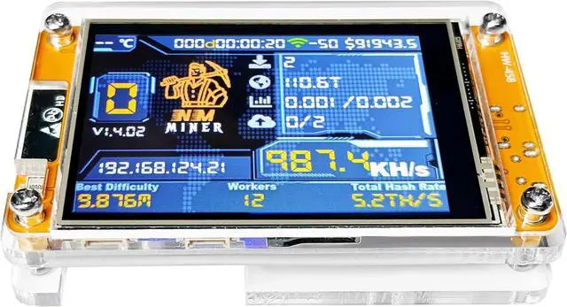 Alt view image 3 of 7 - Heltec Bitcoin Miner NerdMiner V2 NMMiner ESP-WROOM-32 ESP32 Development Board 2.8 inch Smart Display Lucky Miner Hashrate Module 414KH/s Crypto Solo Lottery Miner