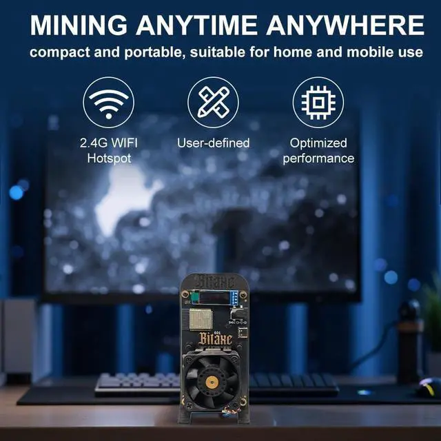 Alt view image 2 of 7 - Bitaxe 601 Gamma Bitcoin Miner 1.2TH/s Solo Miners BM1370 Chip 2.4G WiFi 18W/TH BTC Miner Machine Lottery Crypto Miner with Open System Asic Bitcoin Mining Machine