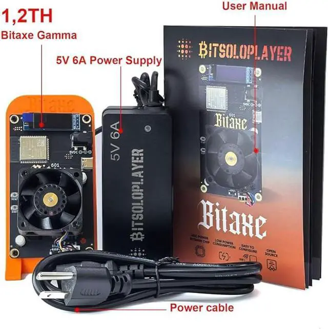 Alt view image 3 of 5 - 2025 Latest Bitaxe Gamma 601 Bitcoin Miner 1.2TH/S SHA-256 Asic Chip Low Noise Crypto Miner 2.4G WiFi 18W Bitcoins Mining Machine BTC Miner Home Use