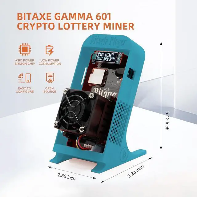 Alt view image 3 of 5 - Bitcoins Gamma 601 1.2TH/S BM1370 15W SHA256 BTC BCH BSV DGB Lucky Mining Solo ASIC Mining Silent Miner Machine Crypto Lottery Miner (Blue)